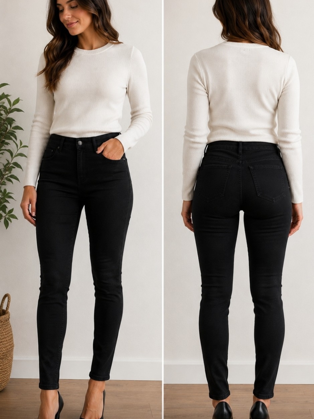 LOFT SIZE 4 Black Modern Skinny Jeans Women’s Stretch Denim